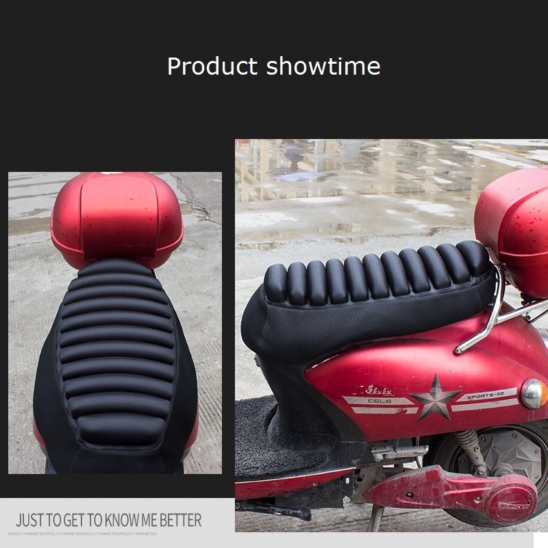 Airbag Motorcycle Decompression Cushion Breathable Sun Protection Shock Resistance Seat Cover