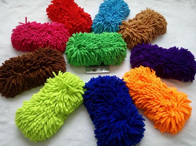 wholesale microfiber wash mitt cleaning sponge for auto car care