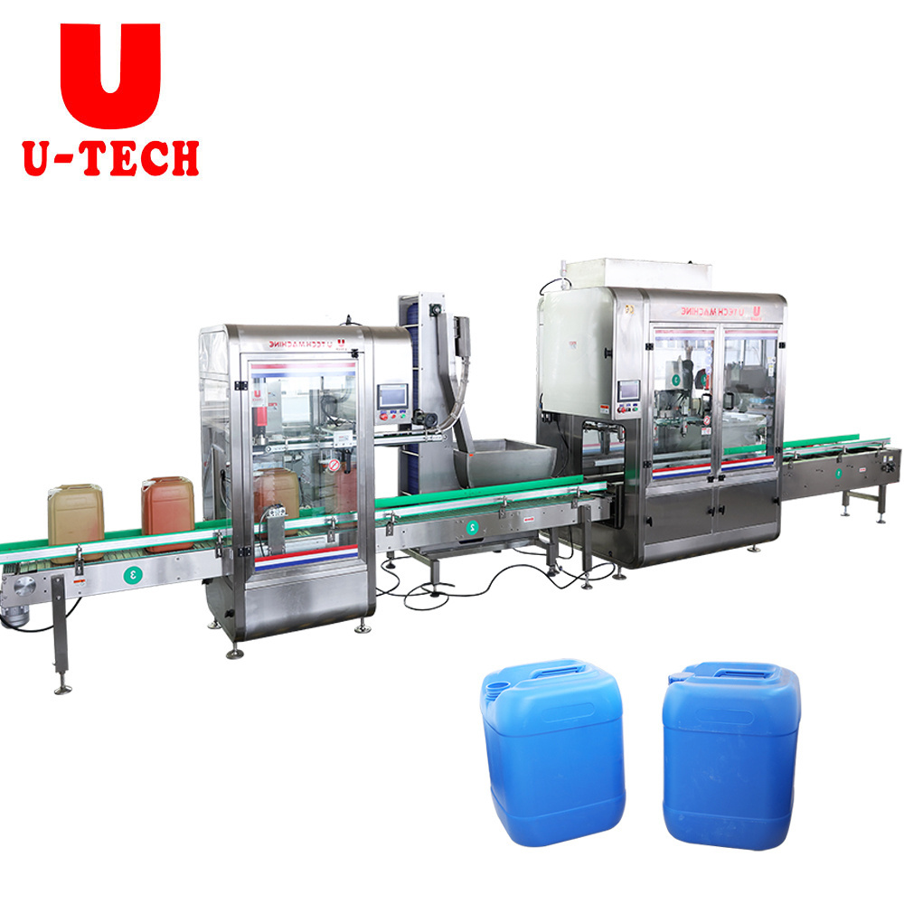 Automatic Automatic 10L barrel Vegetable cooking oil bottling machine 20L jerrycan Edible Palm Oil filling capping machine