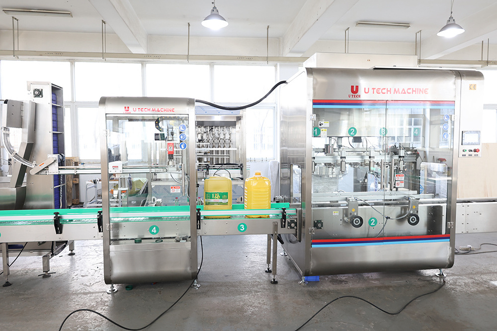 Automatic Automatic 10L barrel Vegetable cooking oil bottling machine 20L jerrycan Edible Palm Oil filling capping machine