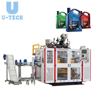 Automatic line double station 1L 4L 5L 20L HDPE engine oil barrel bucket bottle extrusion blow moulding machine