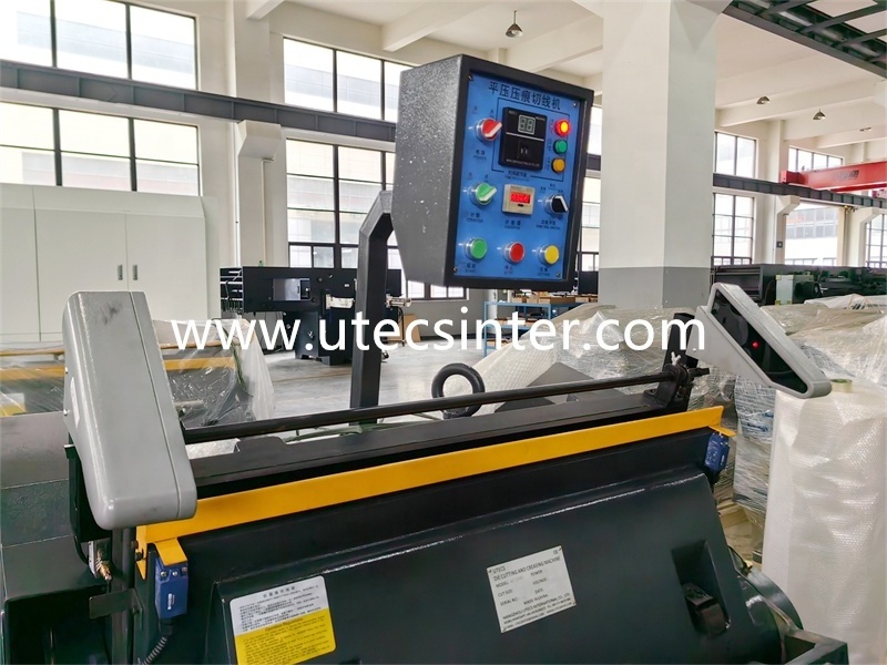 ML750/1300 flat bed plastic pvc pp pe pet sheet card die cutting creasing machine, manual flatbed platen die cutter