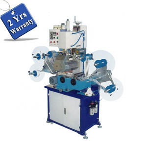 UT12 Automatic Fabric Label Hot Foil Stamping Machine, Textile Garment Tape Heat Transfer Press