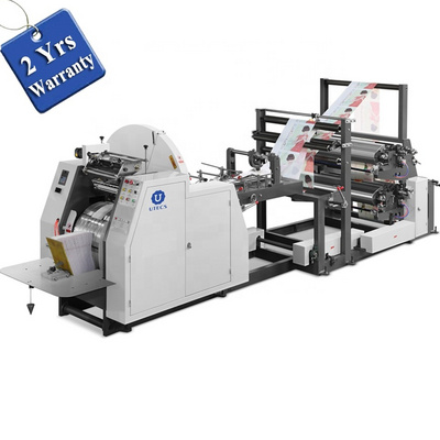 HD600E Roll fed mechanical kfc cookies snack small flat V Bottom fast Food Paper Bag forming making Machine