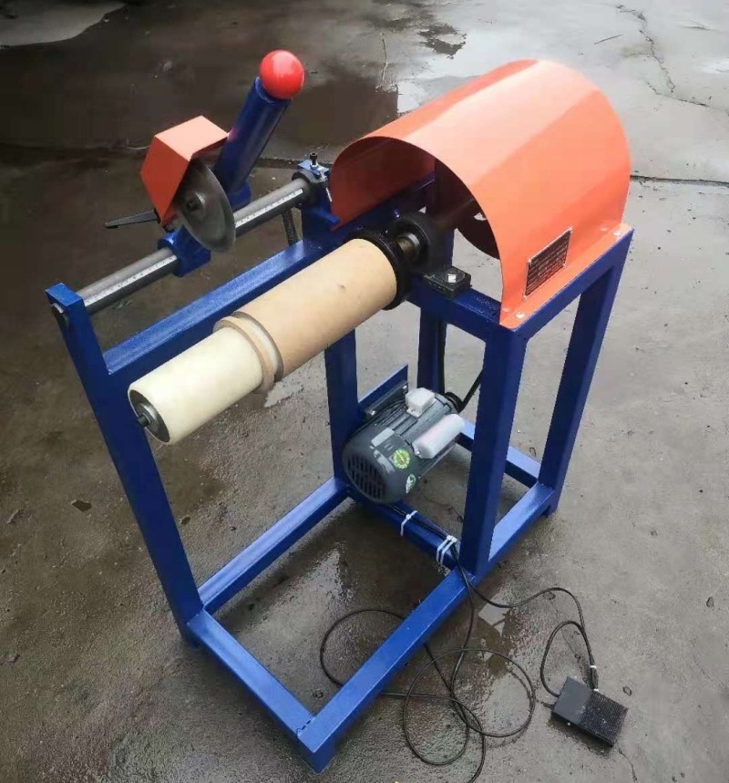 UC350 Electric Economic Manuel Kraft Paper Core Slitting Machine, Carton Pipe Tube Slitter Cutter