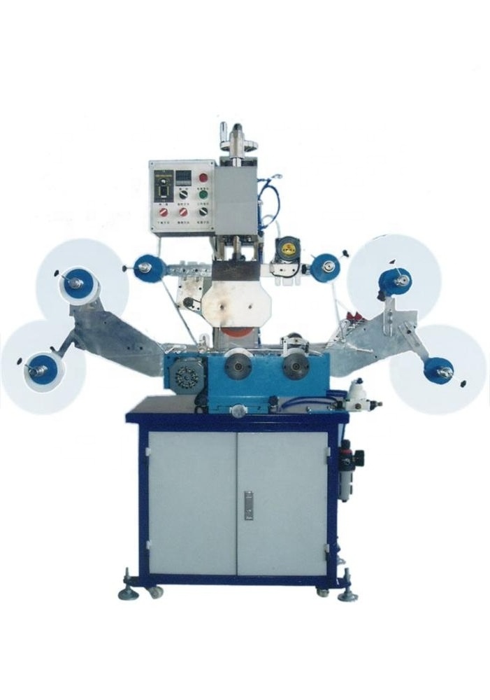 UT12 Automatic Fabric Label Hot Foil Stamping Machine, Textile Garment Tape Heat Transfer Press