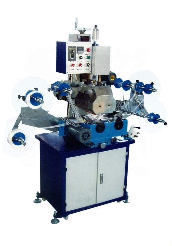 UT12 Automatic Fabric Label Hot Foil Stamping Machine, Textile Garment Tape Heat Transfer Press