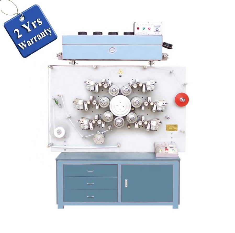 UGS1007 double side seven colors automatic Cloth trademark printer, garment label rotary printing machine price