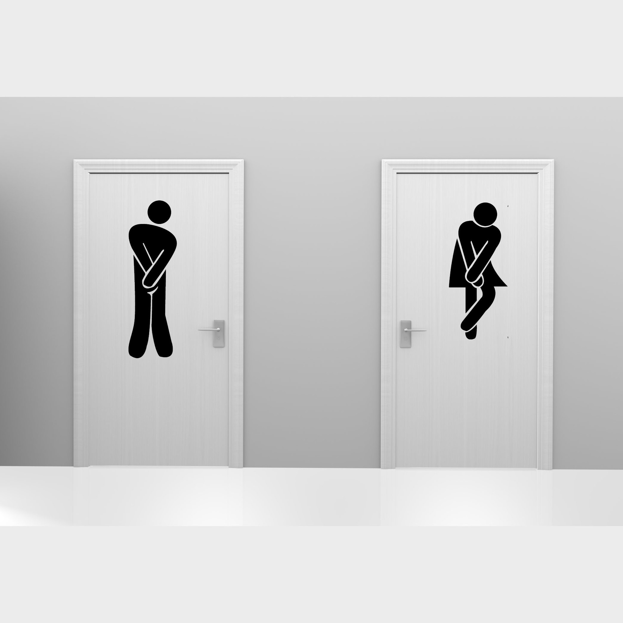 Removable Toilet Door Sticker Funny Bathroom Washroom WC Wall Decals, Family DIY Decor Art Stickers Home Decor for Kids