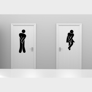 Removable Toilet Door Sticker Funny Bathroom Washroom WC Wall Decals, Family DIY Decor Art Stickers Home Decor for Kids