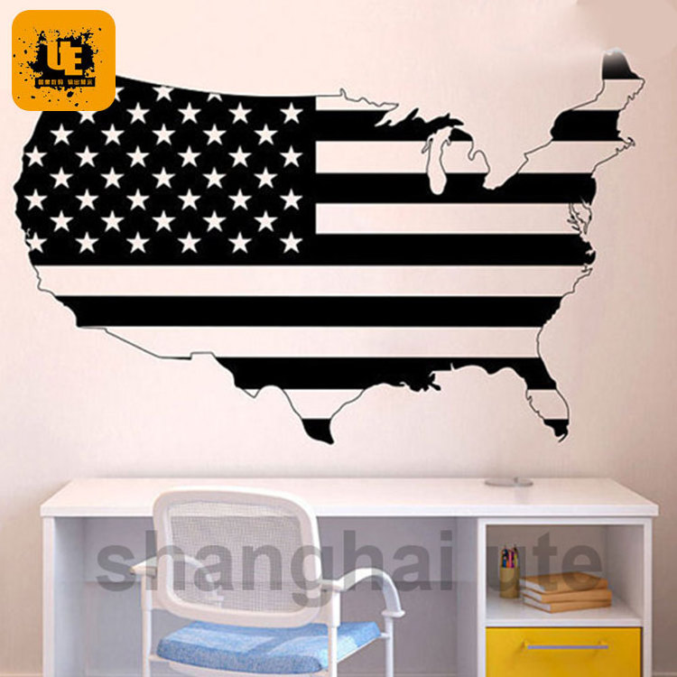 Hot selling custom world map wall decal sticker for decoration and wall decoration