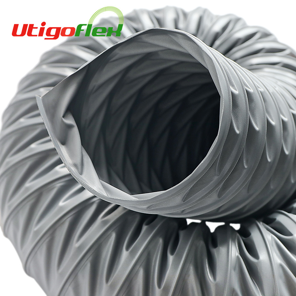 Highly Flexible Flame Retardant Tarpaulin Duct Hose For Dryer Vent Duct