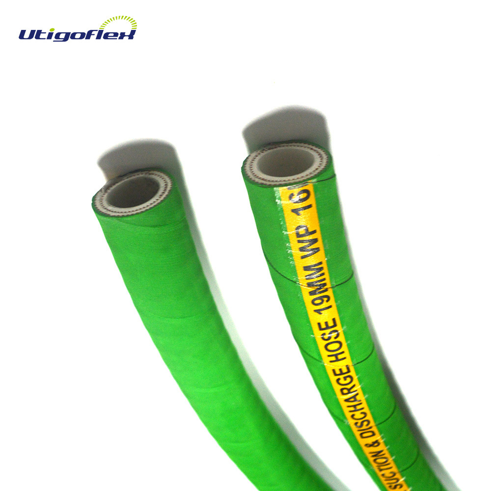 Excellent Acid/Alkali Resistance Industrial Chemical Rubber Hose High Tensile Textile Cord And Helix Steel Wire Rubber Hose