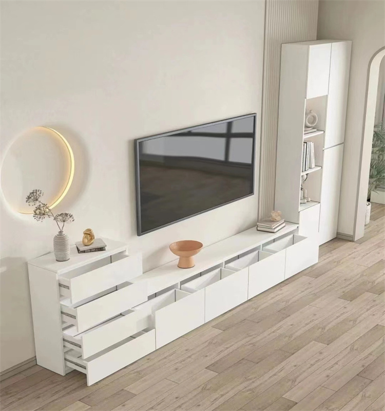 Utilehome modern luxury complet moderne tv stand with console set for living room furniture tv table