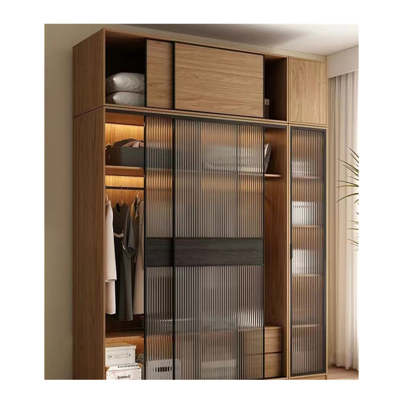 Australian Standard Interior Furniture Extendable Glass Door Wardrobe Closet for Bedroom Door Wardrobe Cabinet