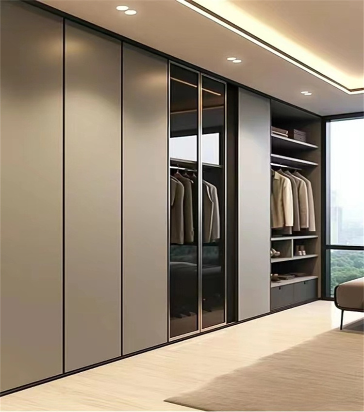 New Design Bedroom Furniture width high Closet Sliding Door Wardrobe With Dresser