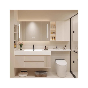 Utile Latest Contemporary Design Waterproof Floating Vanity Wood Bathroom Cabinet Mirror 5-Year Warranty Wall Hanging Furniture