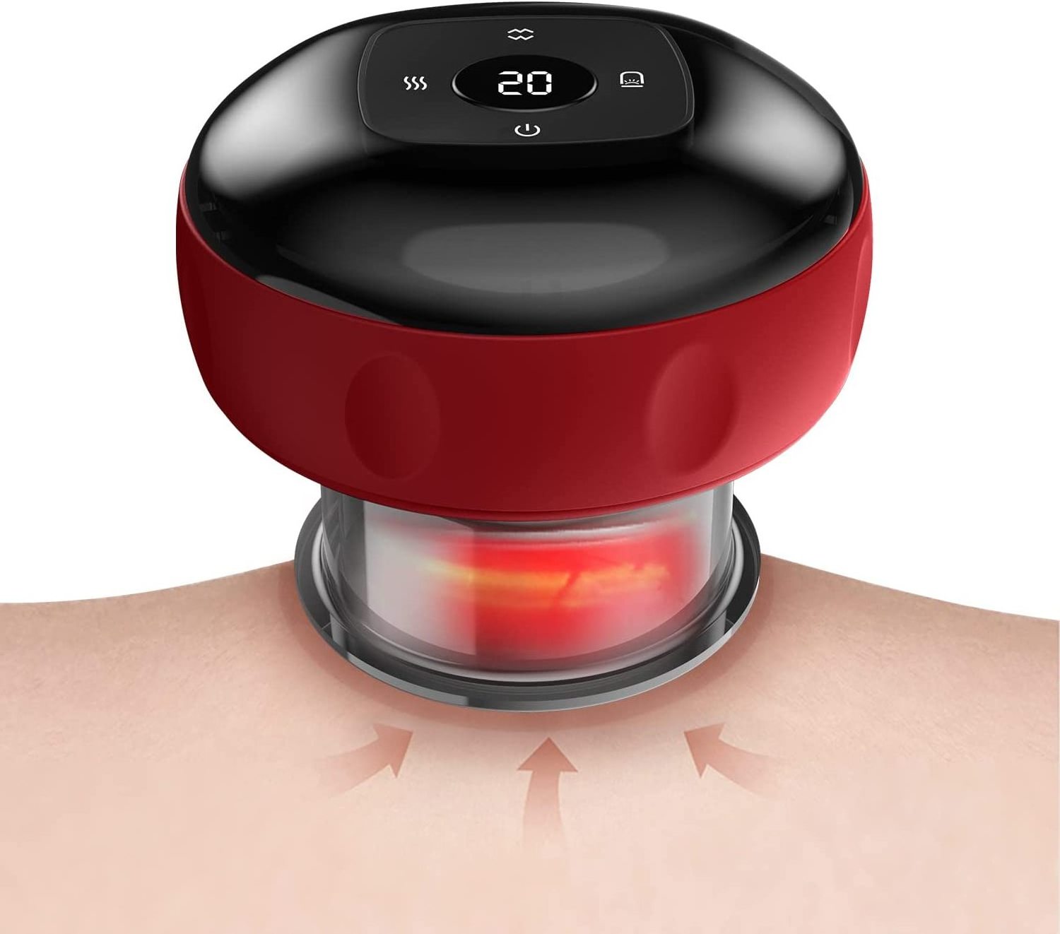 Electric Therapy Cuppings Heating And Suction Body Hot Cupping Red Light Therapy Massage Electric Cupping Therapy Machine