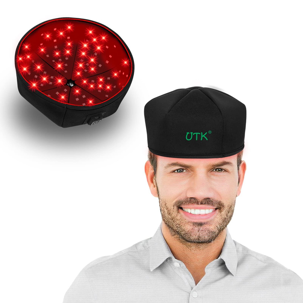 Head Cap with Red Light 660nm and Infrared Light 850nm Wavelength, Led Hats Care Scalp for Men Women,Relax Scalp