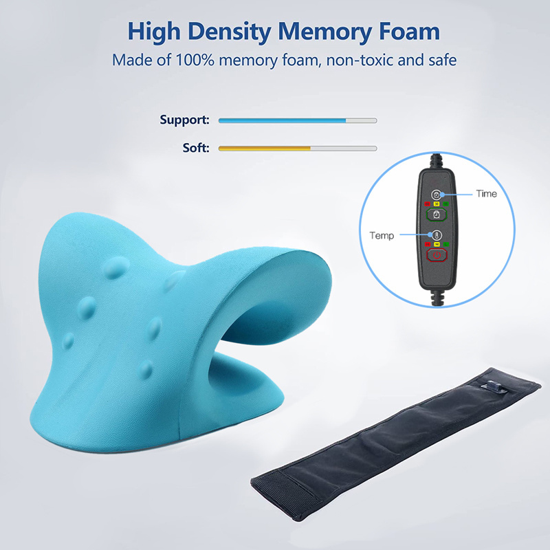 New Products 2023 Neck Cloud Stretcher for Neck Pain Relief Heated Cervical Traction Device Pillow with Graphene Heating Pad