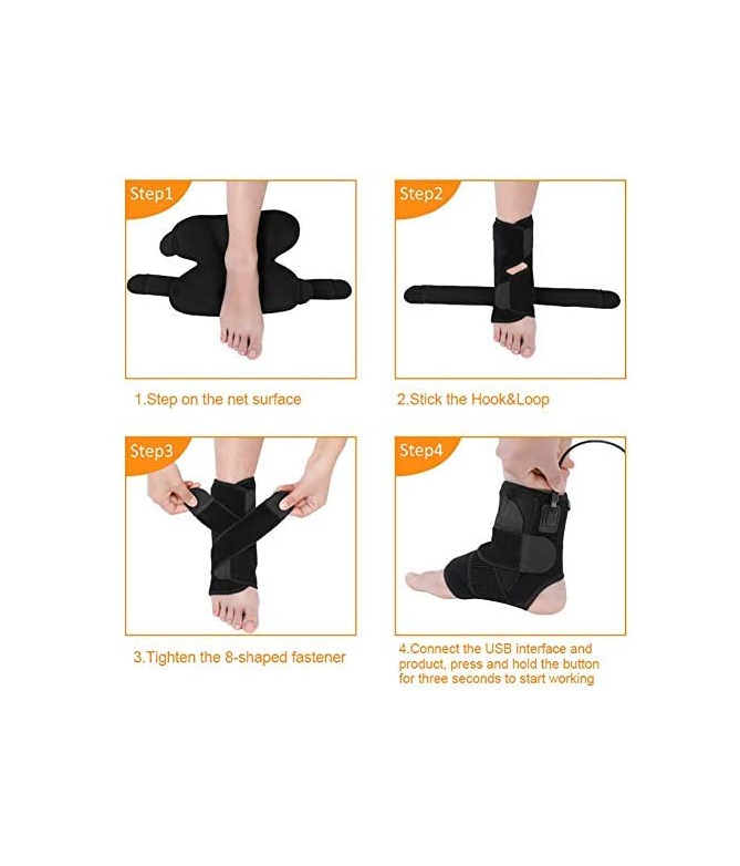 Ankle Warmer, Heated Ankle Brace Wrap Heated Foot Socks Hot Therapy Foot Wrap Compression Support