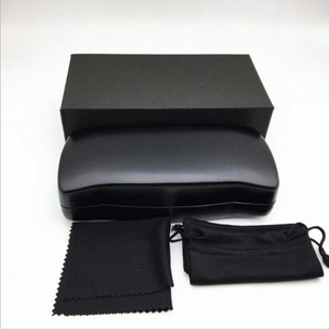 YT1382 luxury brand Sunglasses Packing metal Eyeglass Case set For custom Sun Glasses Box Black Cloth Bag pouch logo