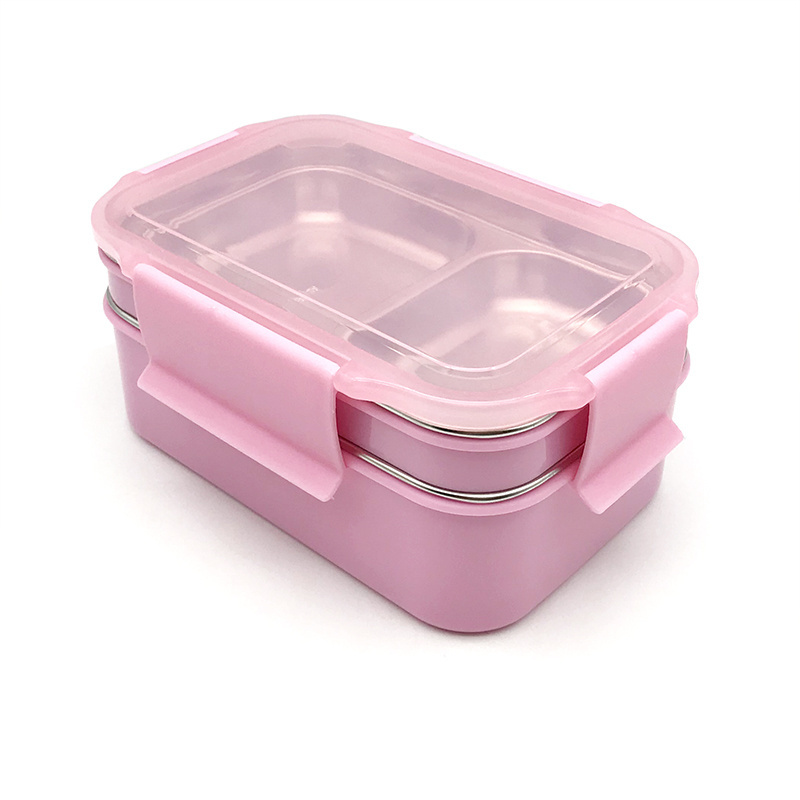 2023 Stainless Steel Portable Outdoor School Office Lunch Box Children's reusable metal bento lunch box