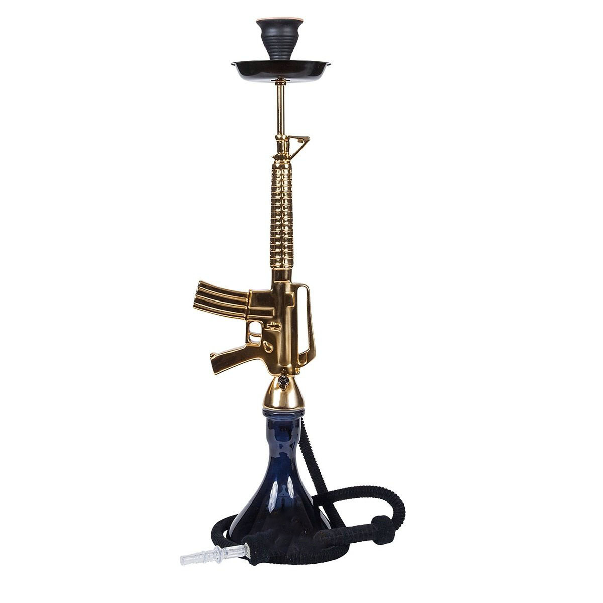 Modern Union Russian Deluxe Large Smoking Set Gold Pink Nargile Resin Glass Ak47 Gun Chicha Shisha Hookah large floor hookah