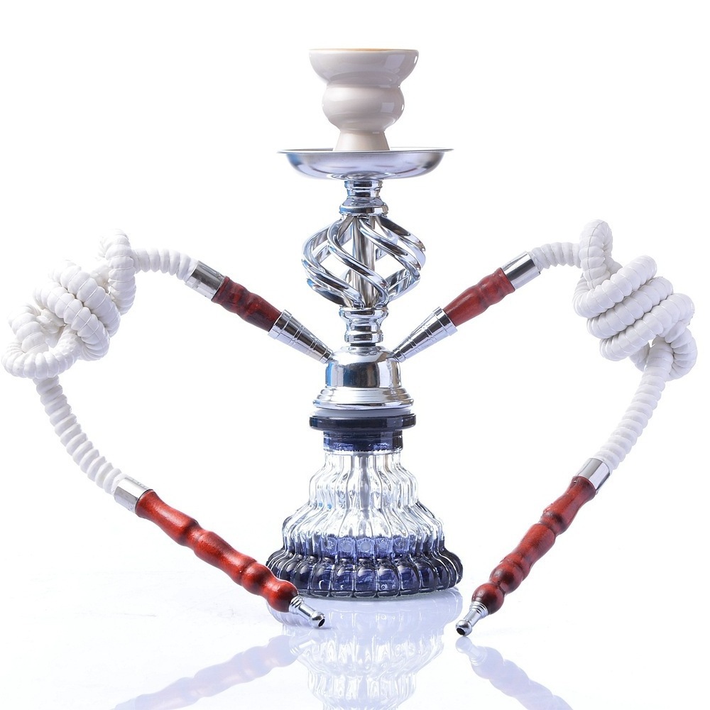 Color Double Tube Cheap Mini Hookah Small Shisha Box Hookah Set Glass Disposable Pumpkin Hookah