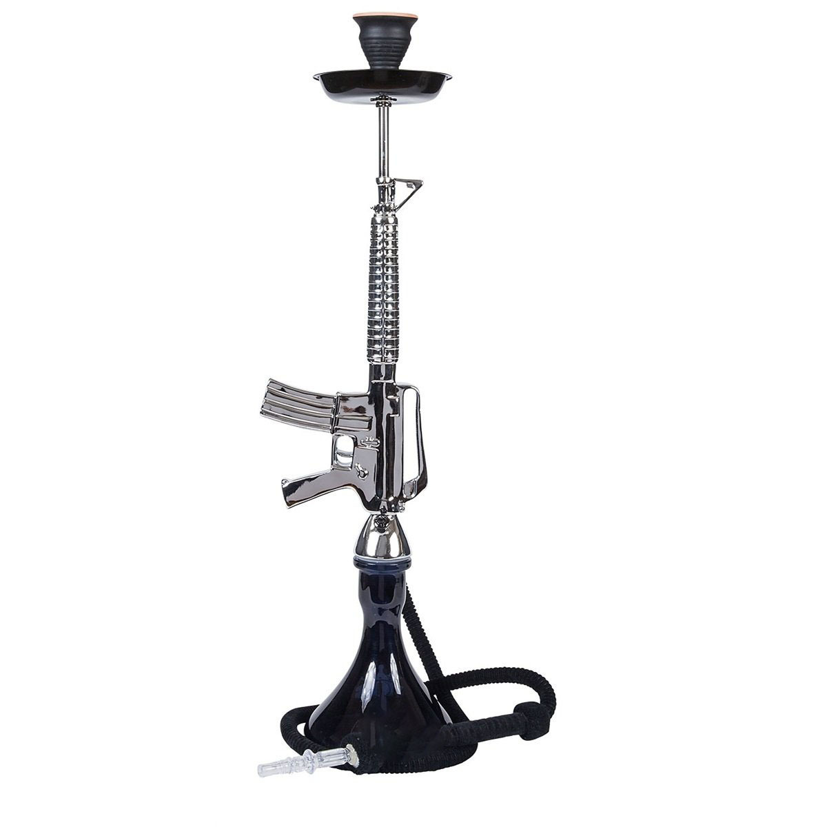 Modern Union Russian Deluxe Large Smoking Set Gold Pink Nargile Resin Glass Ak47 Gun Chicha Shisha Hookah large floor hookah