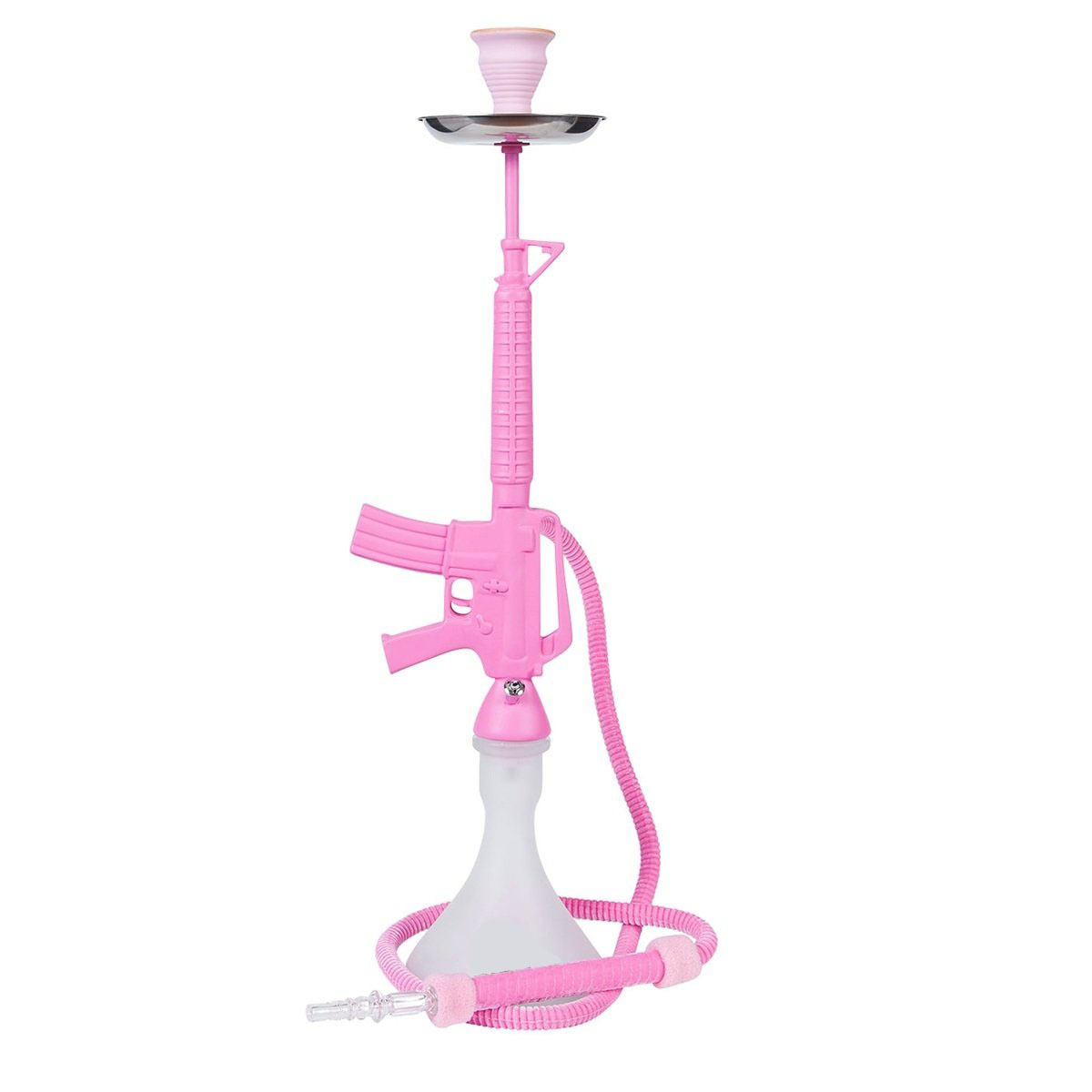 Modern Union Russian Deluxe Large Smoking Set Gold Pink Nargile Resin Glass Ak47 Gun Chicha Shisha Hookah large floor hookah