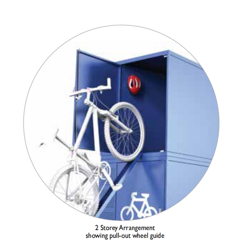 Outside Waterproof Metal Vertical bike locker storage shed garage bicycle locker