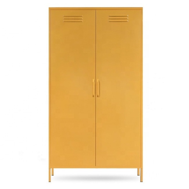 Double door office designs cheap storage cupboard cabinet bedroom furniture mini steel clothes cupboard wardrobes