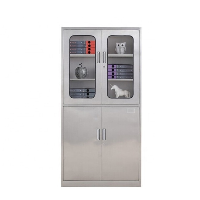 Glass medicine storage cabinet hospital stainless steel medical cabinet with shelf competitive price aluminum metal cabinets