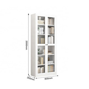 Hot sale glass mirror door steel filing cabinet library office display storage bookcase furniture modern storage bookshelf