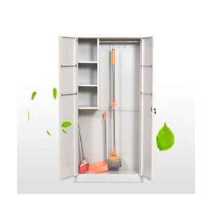 Factory Direct Sales Lockable Broom Outdoor Storage Garden Tool Clean Cabinet Patio Cupboard Metal Office Furniture Modern