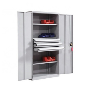 Garage metal tool storage cabinet set for workbench OEM multi-layer 2 door garage toolbox cabinets system workshop storage