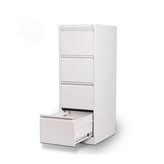 Vertical 4 drawer steel storage file cabinet with safety bar lockable stainless steel filing documents cabinet cupboard