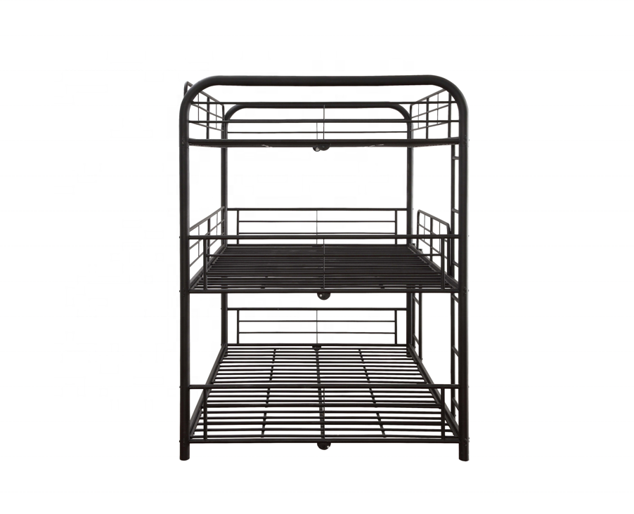 Twin Triple Bunk bed in Black Metal China manufacturer