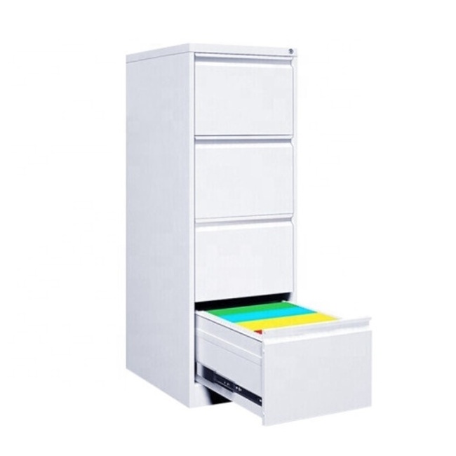 Vertical 4 drawer steel storage file cabinet with safety bar lockable stainless steel filing documents cabinet cupboard