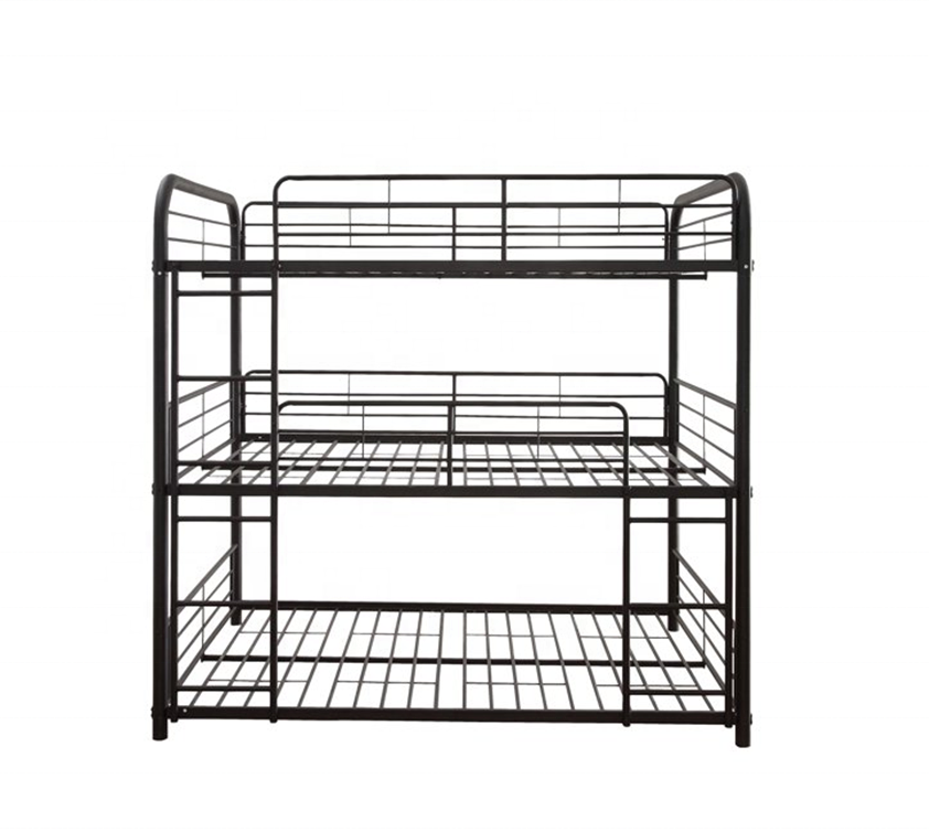 Twin Triple Bunk bed in Black Metal China manufacturer