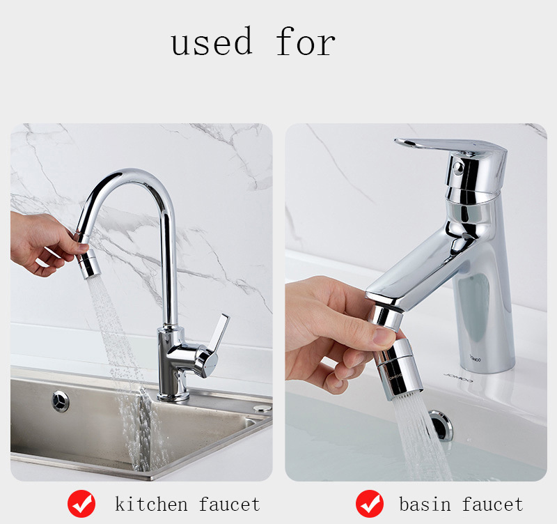 Hot selling two sprayer models faucet swivel aerator 720 degree rotatable faucet