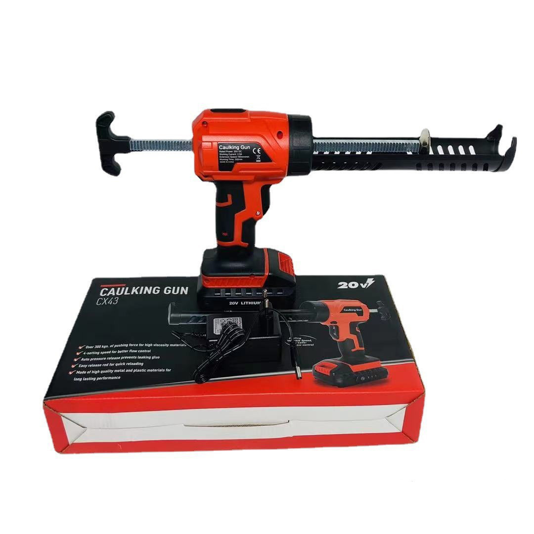 cordless heavy duty chargeable electric caulking gun silicone sealant glue gun for construction