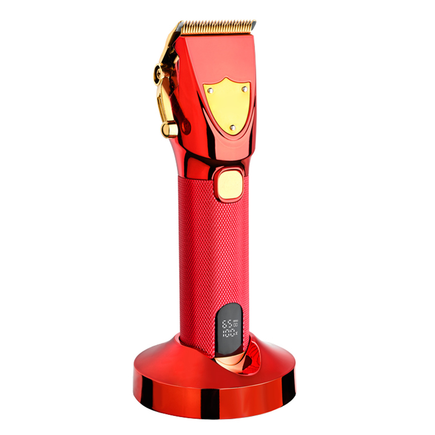 Professional Rechargeable 0mm Zero Gapped USB Cordless Gold Metal Hair Clipper