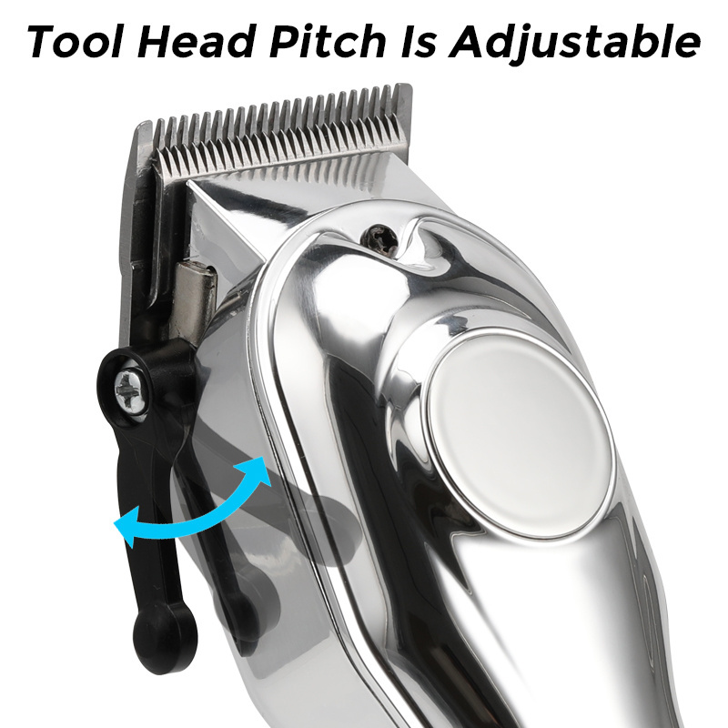 Professional Barber Electric Cordless Rechargeable Hair Clipper All Metal Electric Cutter for Men