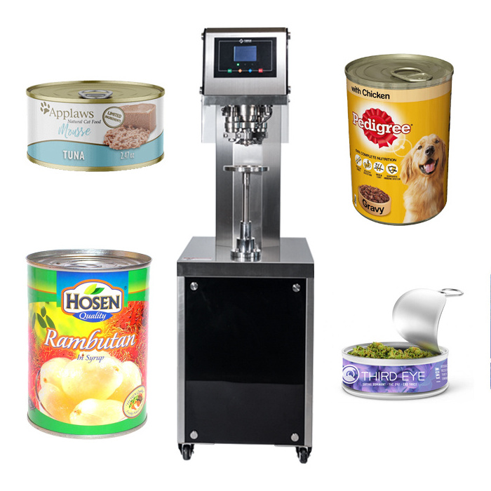 Canning machine for tin metal cans fruit tuna food canner manual