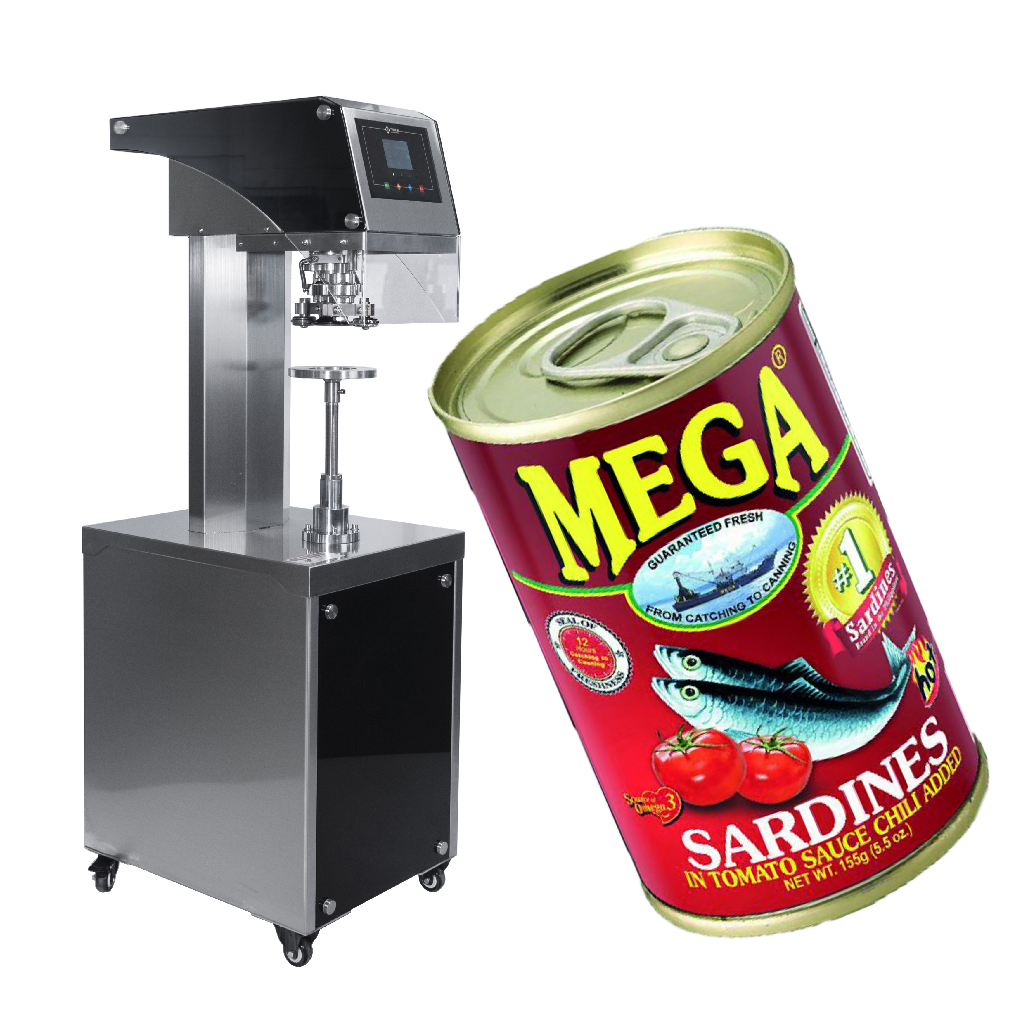 Canning machine for tin metal cans fruit tuna food canner manual