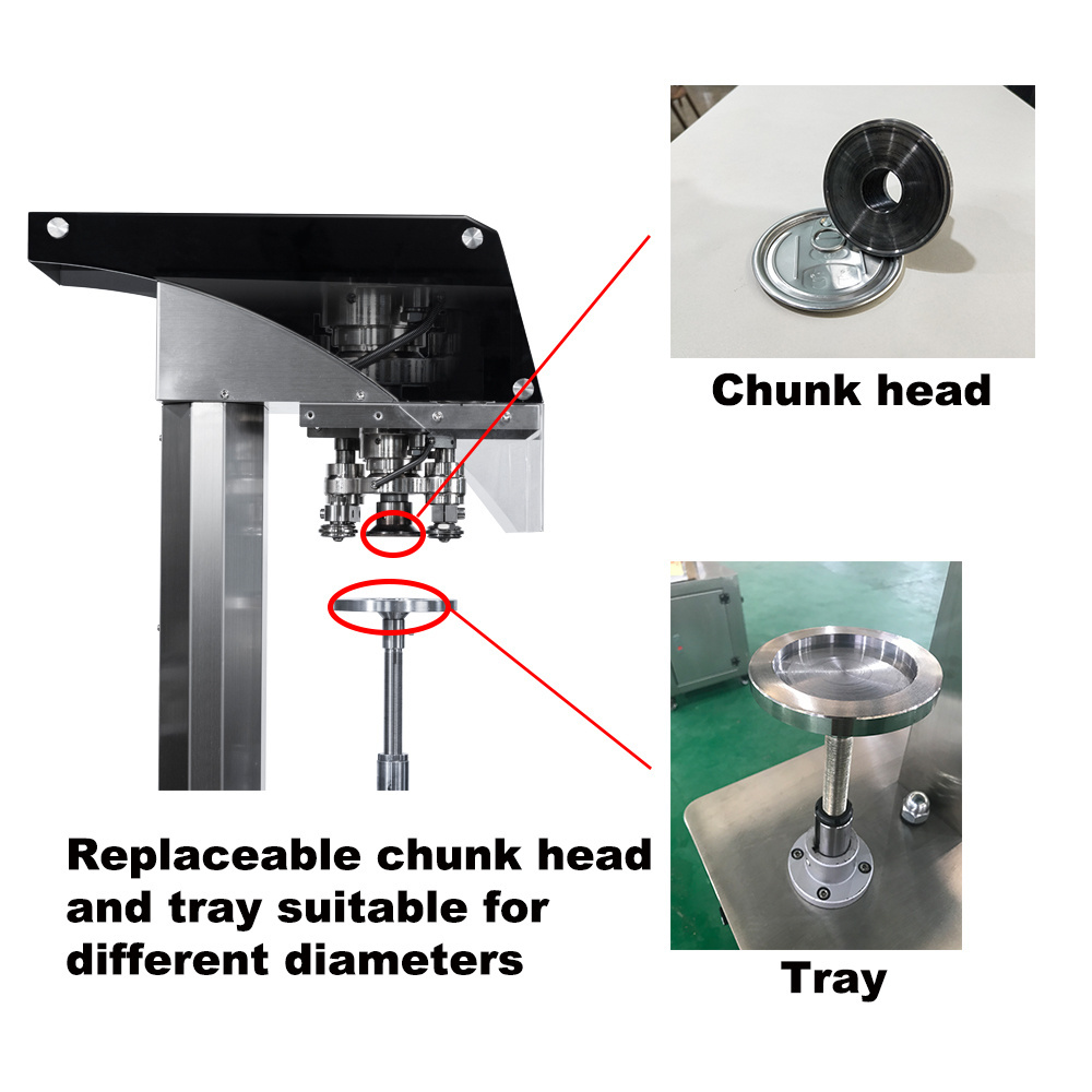 Semi automatic metal aluminium tin plastic jar food boba soda can sealing machine