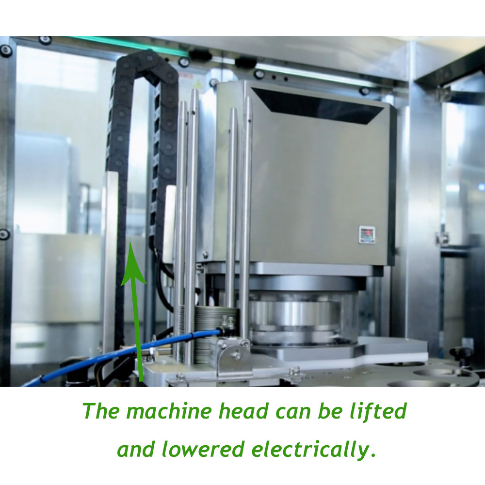 Automatic commercial fresh fruit wet foods canning vacuum tin metal aluminum can seamer machine