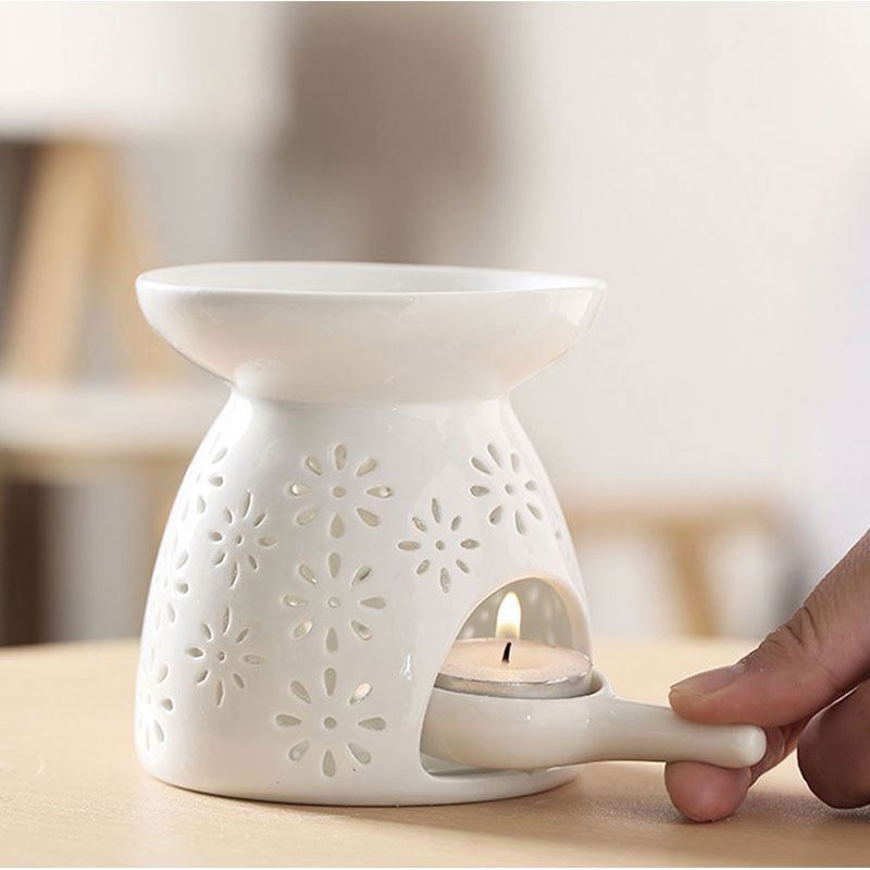 Cute Cartoon Custom Ceramic Oil Burner Fragrance Tea Light Scented Wax Melt Candle Warmer Incense Burners